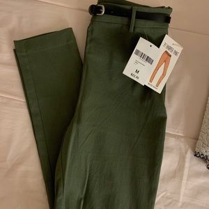 belted skinny harper pants.